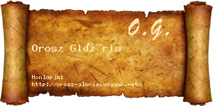 Orosz Glória névjegykártya