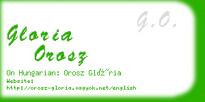 gloria orosz business card